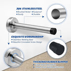 Door Stop, 6 Inch Door Stopper Extra Long Door Stops Stainless Steel Brushed - Image 4