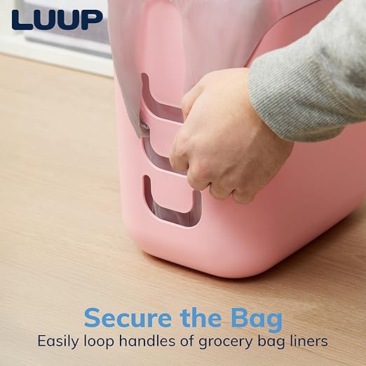 STORi Luup Bathroom Wastebasket, Secure Grocery Bags, Plastic Garbage Container - Image 4