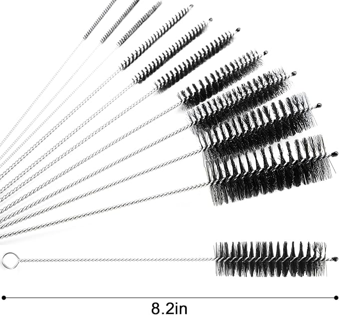 LOVEINUSA Straw Cleaner Brush, 10 Pieces 8.2 Inch Bottle Brush, Nylon Tube - Image 2