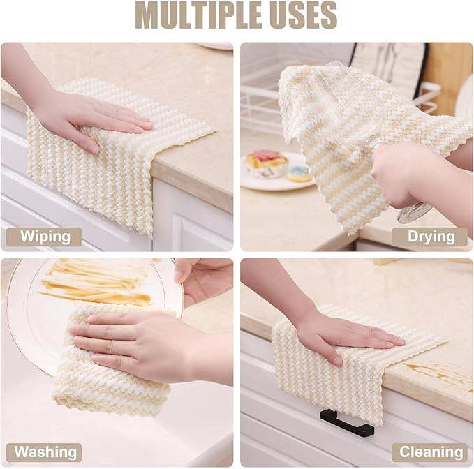 Homaxy 18 Pack Kitchen Dish Cloths, Ultra Soft and Absorbent Dish Towels - Image 4