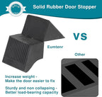 Rubber Door Stoppers for Bottom of Door, Large Solid Heavy Duty Door Stop Wedge - Image 3