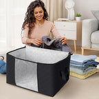 Fab totes Storage Bags, Clothes Blanket Storage Bins Foldable Closet Organizers - Image 3