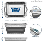 BROOKSTONE 11 GALLON XL 24" Collapsible Laundry Basket & Clothes Hamper - Image 6