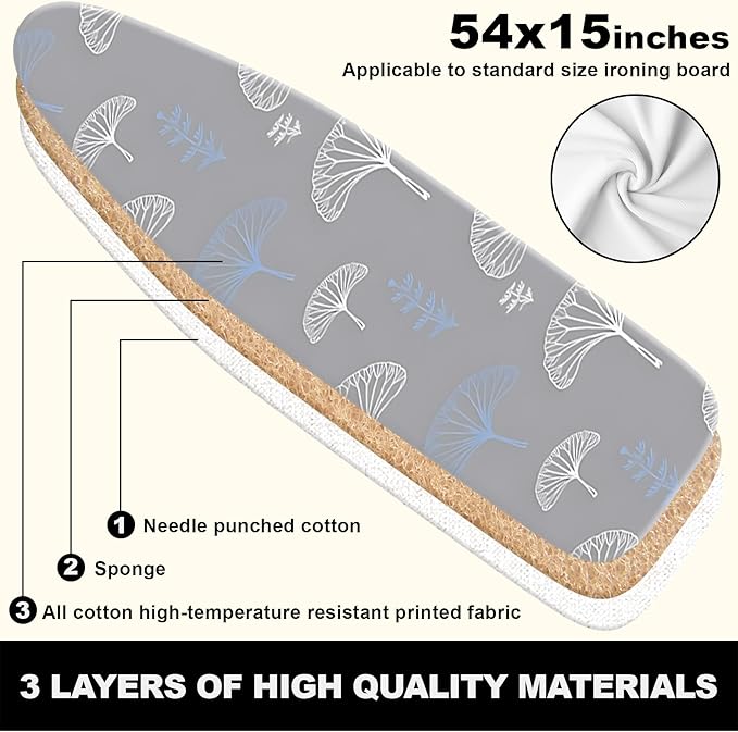 Ironing Board Cover 15x54 Inch- Standard Cotton Cover - Image 3