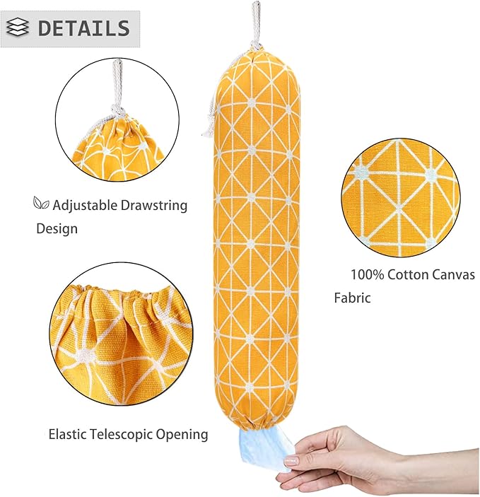 SYIPO Plastic Bag Holder Shopping Bags Carrier, Washable Large Grocery Bag - Image 3