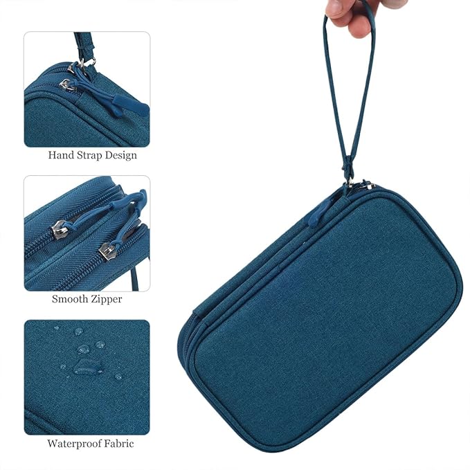 Electronics Organizer Travel Case, Water Resistant Cable Organizer Bag Cord - Image 7