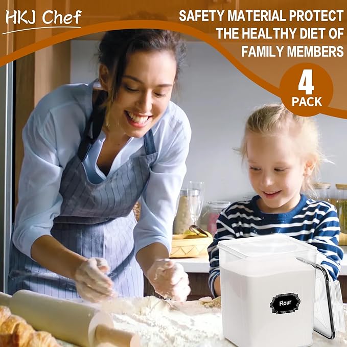 4 Pack Large Airtight Food Storage Containers - Image 7