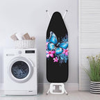 Blue Floral Butterfly Ironing Board Cover Scorch Resistant, Extra Thick Covers - Image 4