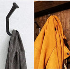 8 Pack Rustic Cast Iron Wall Mount Coat Hanger Hooks, Heavy Duty Farmhouse - Image 6