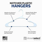 Plastic Hangers 50 Pack, Strong Space Saving Clothes Hanger, Made in USA - Image 5