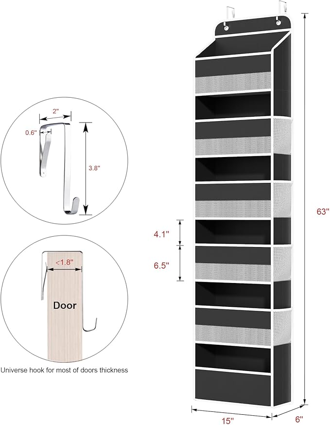 Univivi Door Hanging Organizer Nursery Closet Cabinet Baby Storage - Image 3