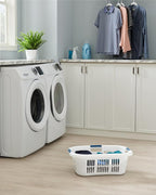 Rubbermaid Large Hip-Hugger Laundry Basket/Hamper, 1.5-Bushel, Stackable - Image 5