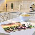Grapes Wine Glass Bottle Dish Drying Mat - Image 6