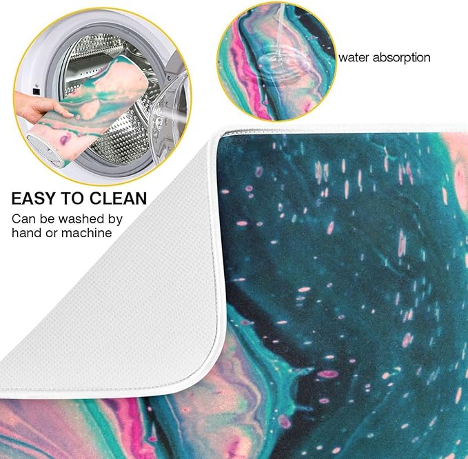 Super Absorbent Dish Drying Mat, Microfiber Fast-Drying Dish Mat, Kitchen Dish - Image 2