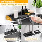 17.7'' Folding Faucet Mat for Kitchen Sink Splash Guard Kitchen Sink Faucet Mat - Image 5