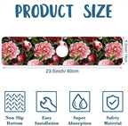 Blooming Peony Sink Splash Guard Pink Peony Flowers Faucet Absorbing Mat Fast - Image 2