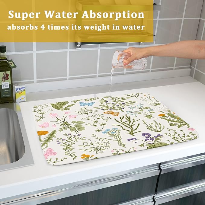 Kawani Wild Flowers Plant Dish Drying Mats - Image 7