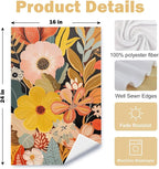 Abstract Boho Floral Kitchen Towels Set of 2, Maximalist Colorful Flower Hand - Image 6