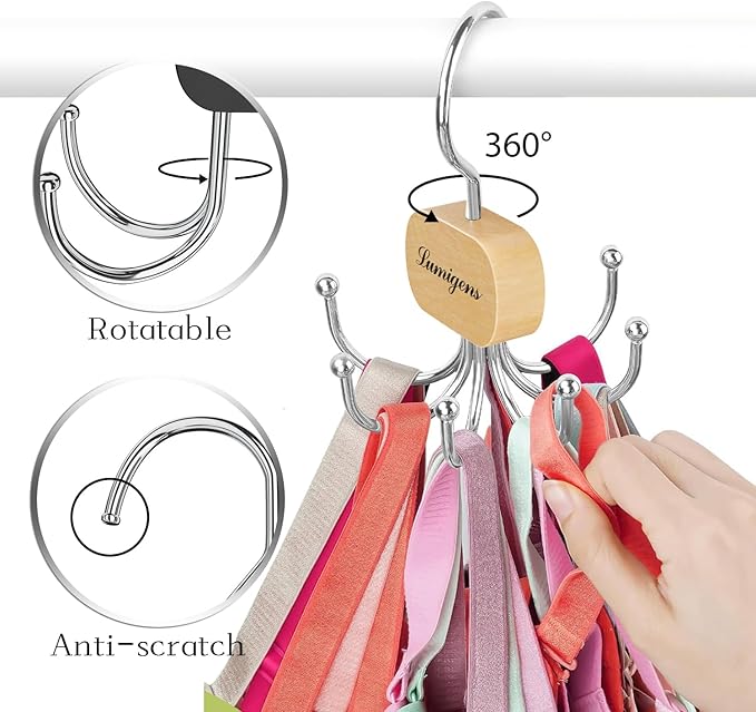 Belt Hanger, Belt Organizer for Closet, Rotatable Tie Rack, Belt Holder - Image 7