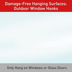 Command Outdoor Medium Clear Wall Hook, 5 Hooks and 6 Strips, Damage-Free - Image 9