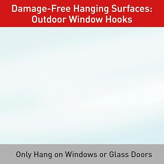 Command Outdoor Medium Clear Wall Hook, 5 Hooks and 6 Strips, Damage-Free - Image 9
