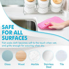 Streak Free Miracle Cleaning Cloths Easy Clean Nanoscale, Fish Scale Microfiber - Image 8