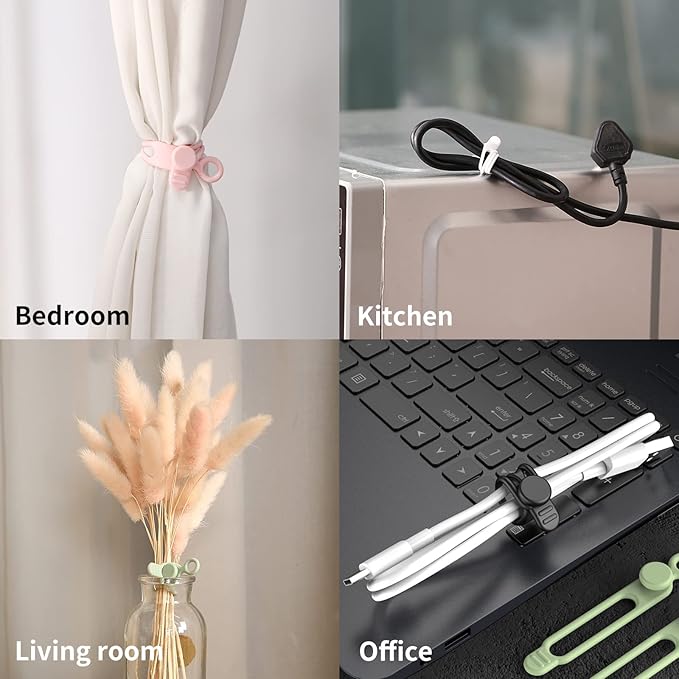35pcs Silicone Cable Ties, Reusable Cable Management Organizer, Wire - Image 6