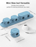 6 Pack Magnetic Cable Clips, Laitver Cord Organizer Holder Strong Adhesive Desk - Image 8