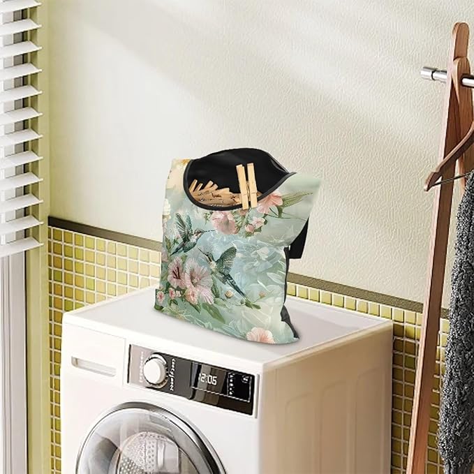 Hummingbird Clothespin Bag for Outdoor Laundry Clothesline and Clothes Pin - Image 3