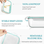 Vtopmart 2Pack 1860ml/63oz Large Glass Containers Food Storage - Image 6