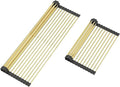 Large Telescopic Draining Rack, Non-Slip Silicone Rolling Dish Drainer Roll by ARAINY