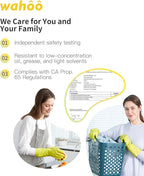 wahoo 3 Pairs Skin-Friendly Cleaning Gloves, Cotton Flocked Lined Dishwashing - Image 5