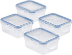 LOCK & LOCK Easy Essentials Food Storage Container Set, 4-Piece -Clear by LocknLock