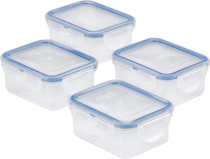 LOCK & LOCK Easy Essentials Food Storage Container Set, 4-Piece -Clear by LocknLock