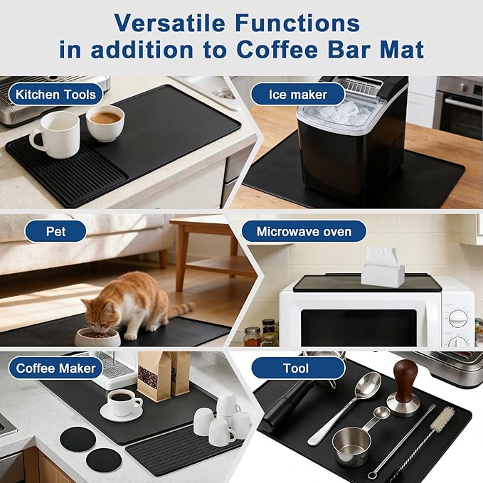 Mrcrypos Silicone Coffee Mat 16X24in Black - Image 8