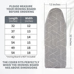 Seiritex Over The Door Ironing Board Cover 14 x 42 inch, Thick Padding and Heat - Image 7