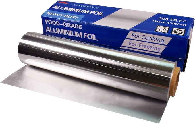Heavy Duty Aluminum Foil, Food Grade Aluminum Foil Roll 12 Inches X 300 Feet by BBQMFG