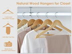 StorageWorks Wooden Hangers 30 Pack, Wood Coat Hangers - Image 5
