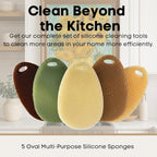 Silicone Sponge Dish Scrubber - Image 2