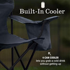 Coleman Portable Camping Chair with 4-Can Cooler, Cushioned Seat & Back with Side Pockets & Cup Holder, Carry Bag Included, Great for Camping, Tailgating, Firepits, Patio, & More - Image 4