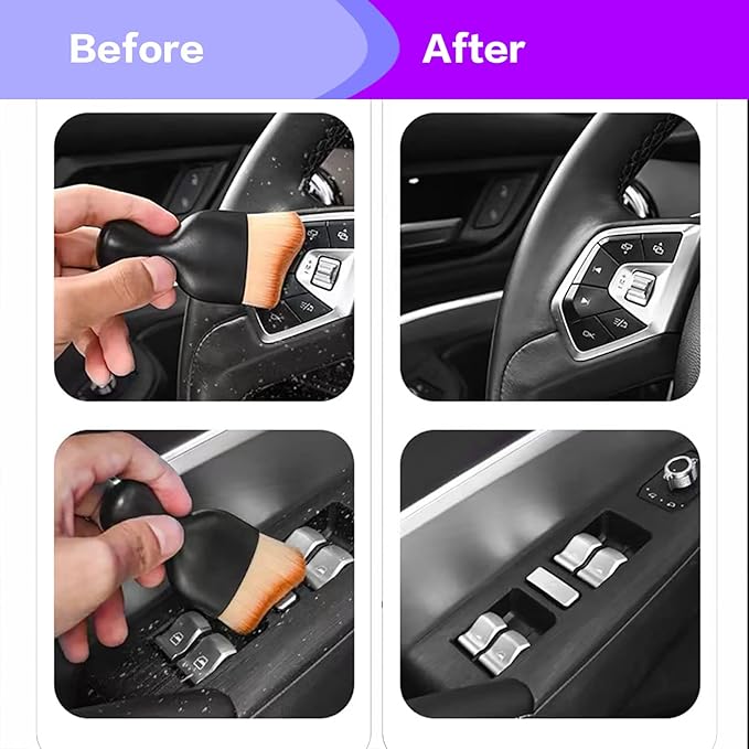 Car Interior Detailing Brush, Soft Bristle Cleaning Brush Car Detailing Brush - Image 5