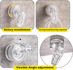 Geelin Dish Glove Clip with Suction Cup Easy Install Removable Transparent - Image 3