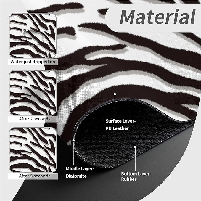Kitchen Sink Splash Guard，Black-white checkered- Faucet Mat Sink Gadgets-Super - Image 4