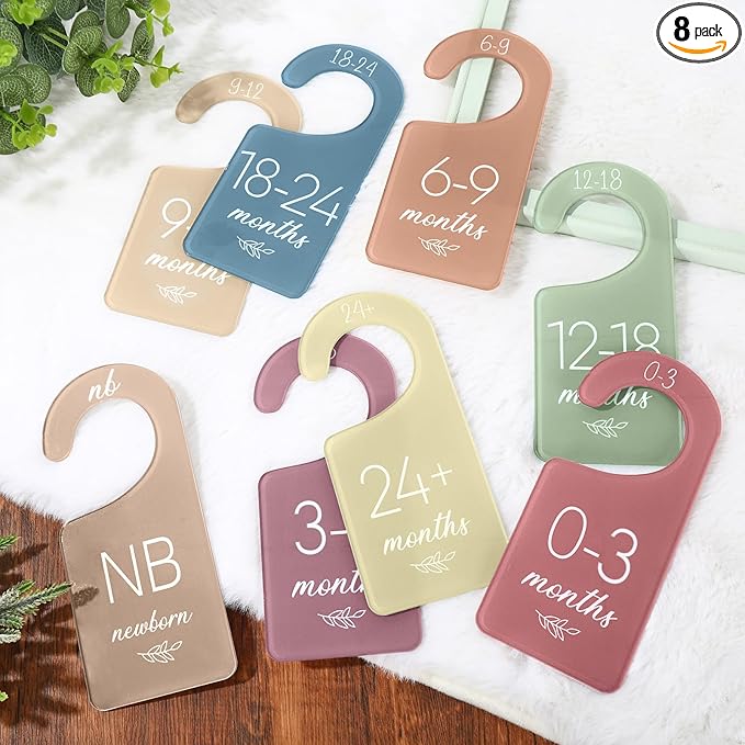 Whaline Acrylic Baby Closet Dividers Boho Hanging Acrylic Infant Clothes Hanger by Whaline