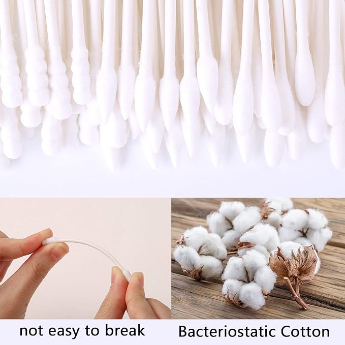 800 Pieces Cotton Swabs, Double Tipped Precision Tips Cotton Buds Spiral Head - Image 2