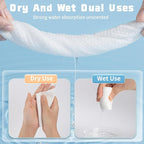 100 Count Disposable Face Towel, Biodegradable Facial Dry Wipes, Super Soft & - Image 4