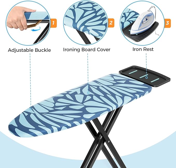 APEXCHASER Ironing Board Full Size, Iron Board and Ironing Board Set Height - Image 4