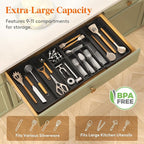 Lifewit Utensil Organizer for Kitchen Drawer, Expandable Cooking Silverware Tray - Image 4