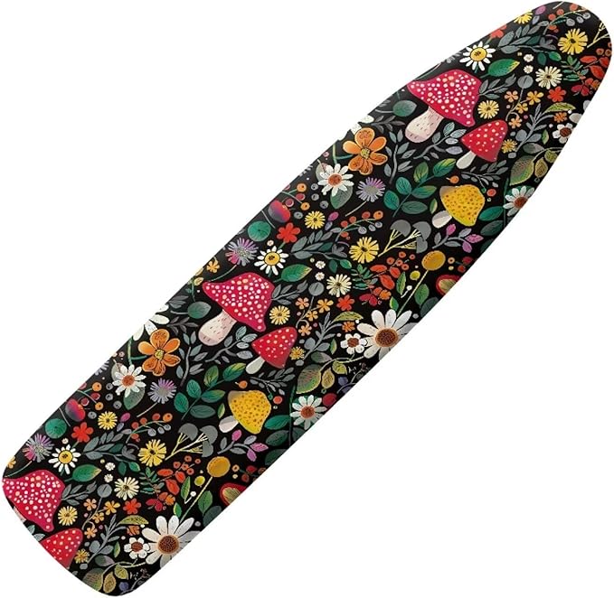 Mushroom Ironing Board Cover and Pad, Floral Ironing Board Cover, Stain by Vanideaoty