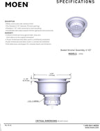 Moen Kitchen Sink Strainer Basket - Image 2